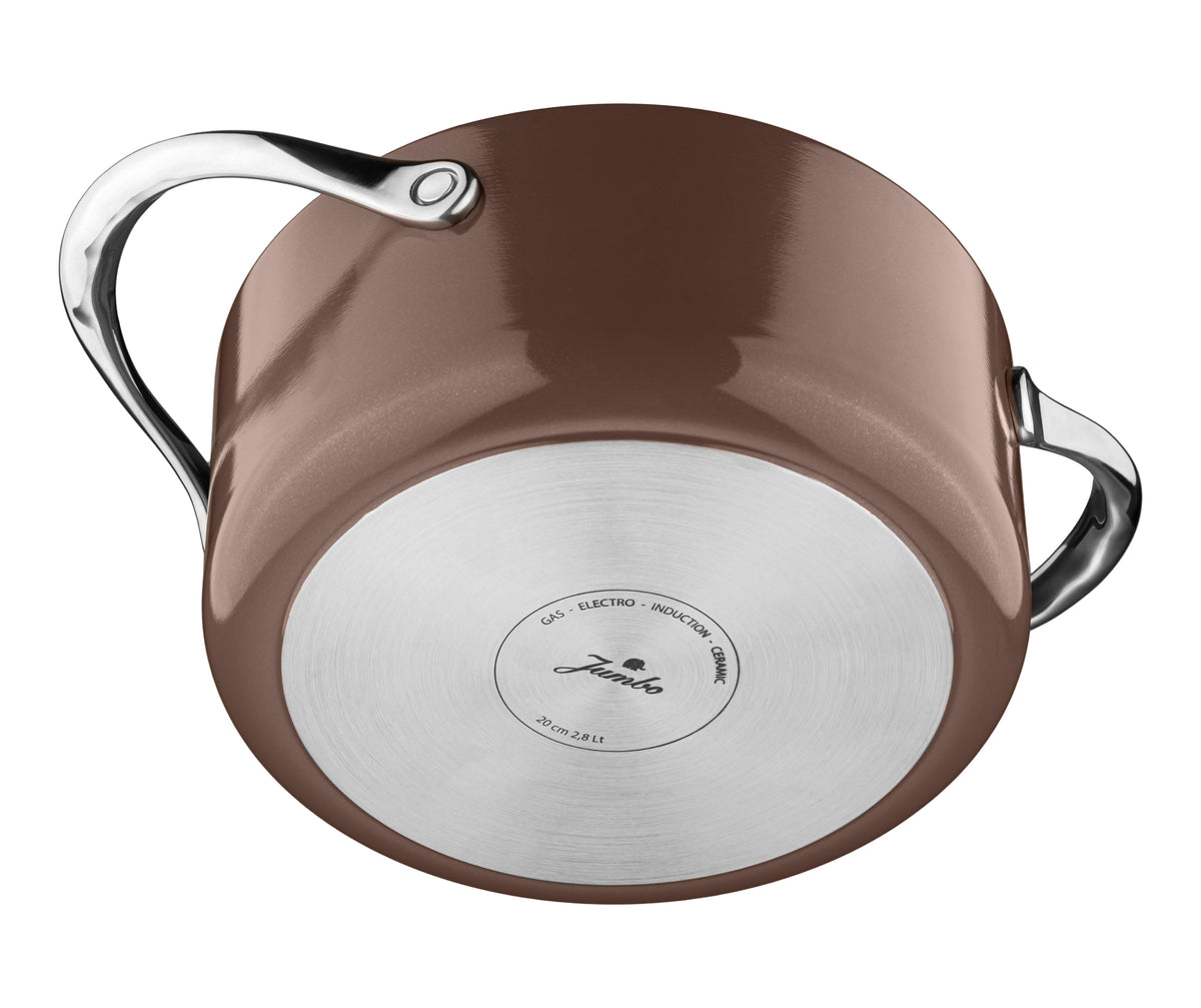 Jumbo Palencia Swiss Crystal Brown 7 Parça Tencere Seti
