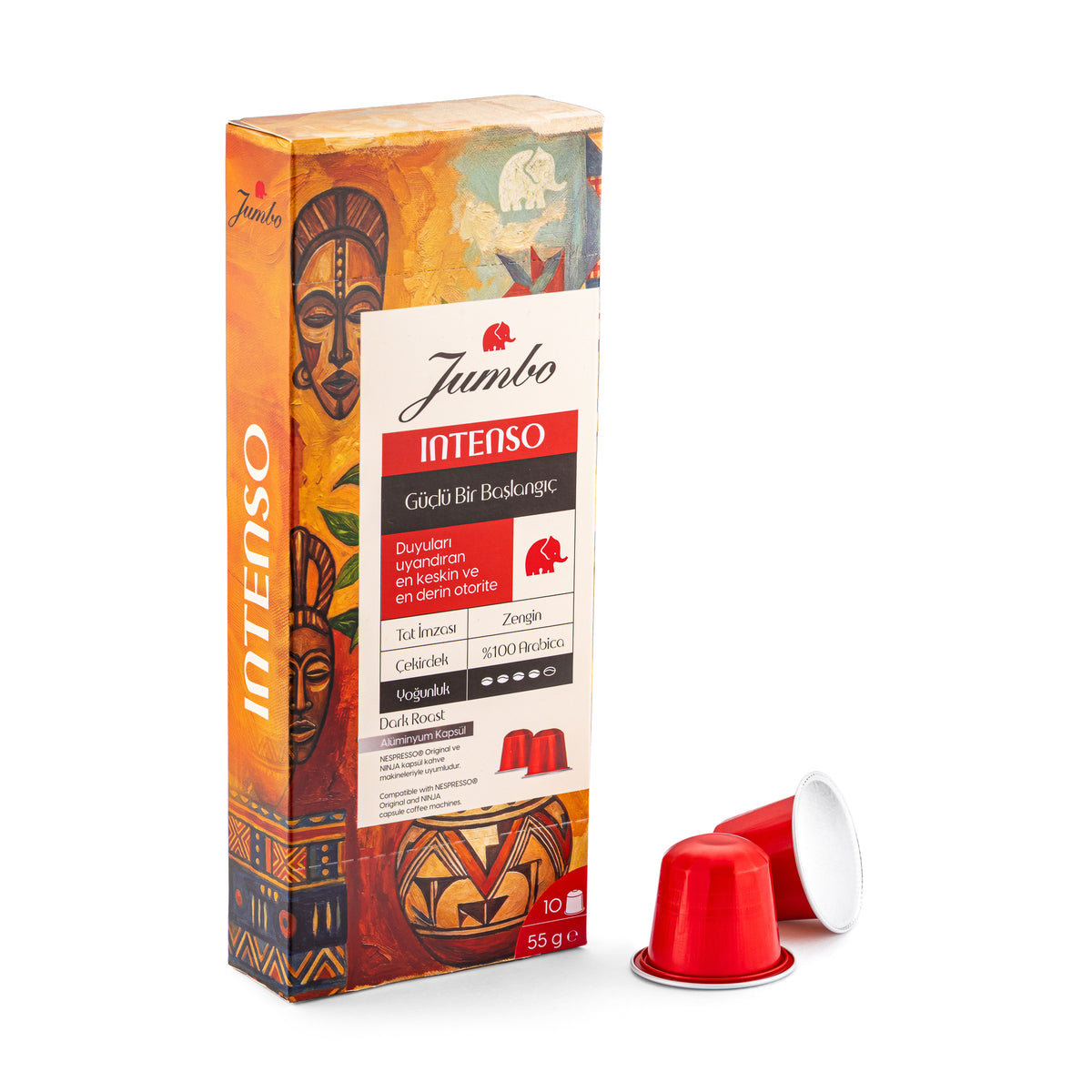 Jumbo Intenso Dark Roast Kapsül Kahve 55 gr 10'lu Paket