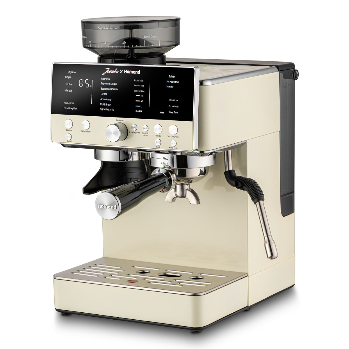Jumbo x Homend 5'li Vintage Premium Set (Espresso Kahve Makinesi + Blender + Stand Mikser + Su Isıtıcı + Tost Makinesi)