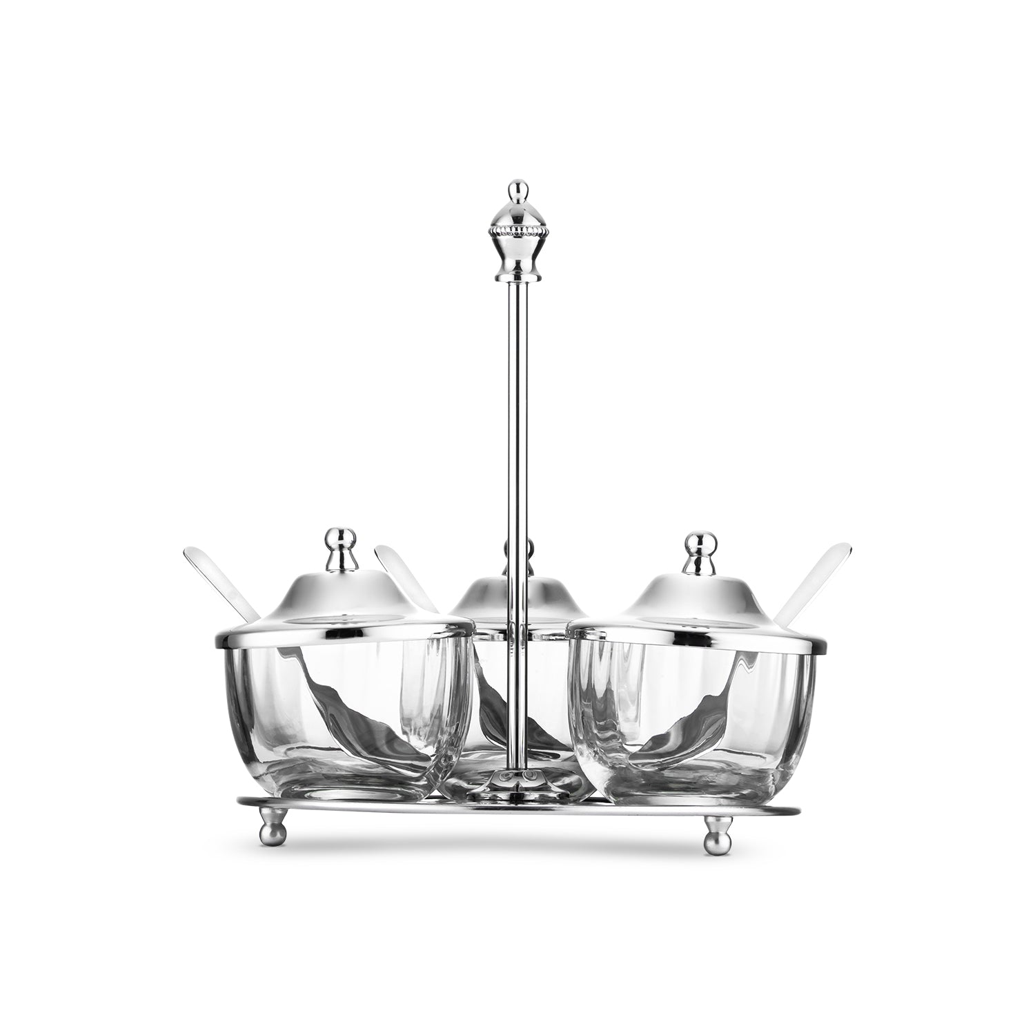 Jumbo Alula Standlı 3'lü Baharat Seti 16,5x16,5x18,5 cm