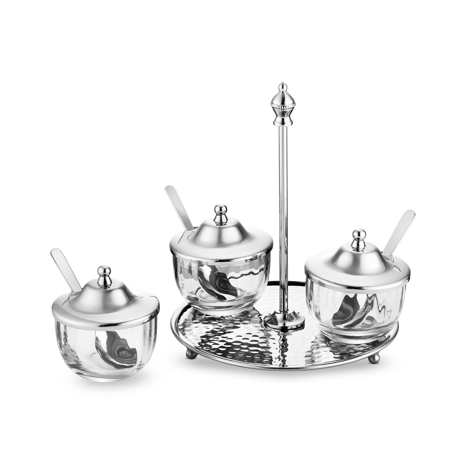 Jumbo Alula Standlı 3'lü Baharat Seti 16,5x16,5x18,5 cm