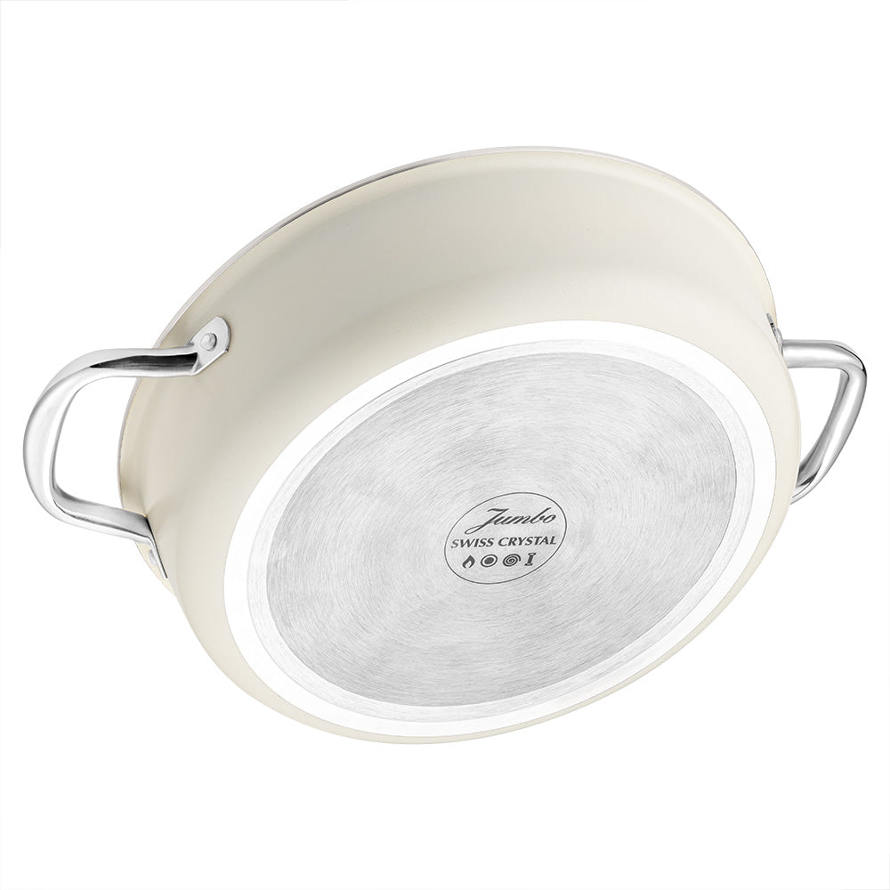 Jumbo Swiss Crystal Krem 7 Parça Tencere Seti
