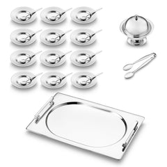 Jumbo New 9000 28 Parça Oval Çay Seti Çelik