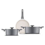 Jumbo Swiss Crystal Grey 5 Parça Tencere Seti