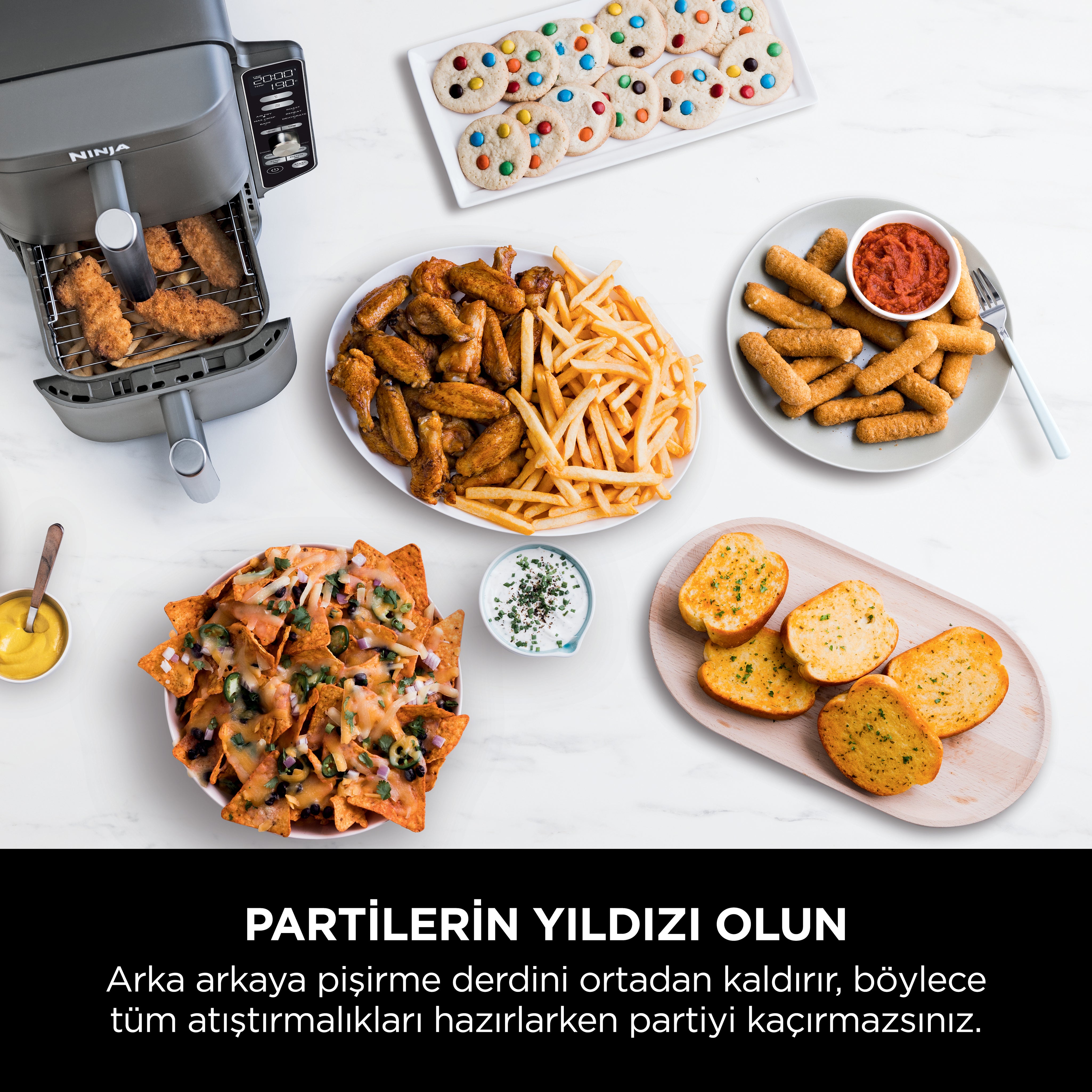 Ninja Double Stack Çift Hazneli XL Air Fryer 9.5L