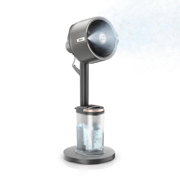Shark FlexBreeze ProMist Taşınabilir Buharlı Fan – İç ve Dış Mekan Uyumlu, Siyah