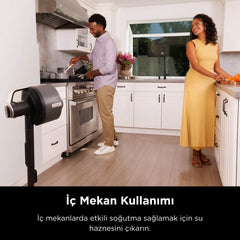 Shark FlexBreeze ProMist Taşınabilir Buharlı Fan – İç ve Dış Mekan Uyumlu, Siyah