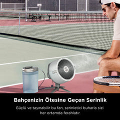 Shark FlexBreeze ProMist Taşınabilir Buharlı Fan – İç ve Dış Mekan Uyumlu, Beyaz