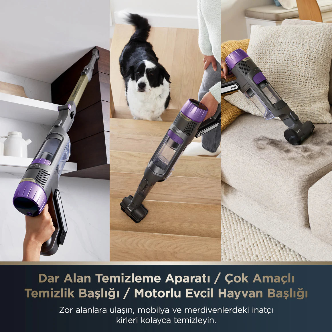 Shark PowerDetect Clean&Empty Auto-Empty Sistemli Pet Başlıklı Şarjlı Dikey Süpürge- IP3251EUT