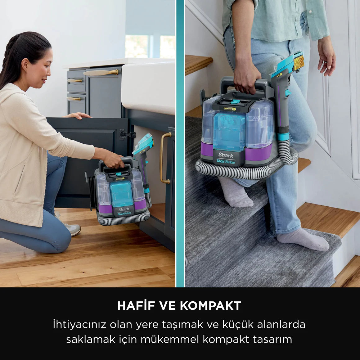 Shark StainStriker HairPro - Pet Başlıklı, Koltuk Yıkama ve Leke Çıkarma Makinesi- PX250EUT