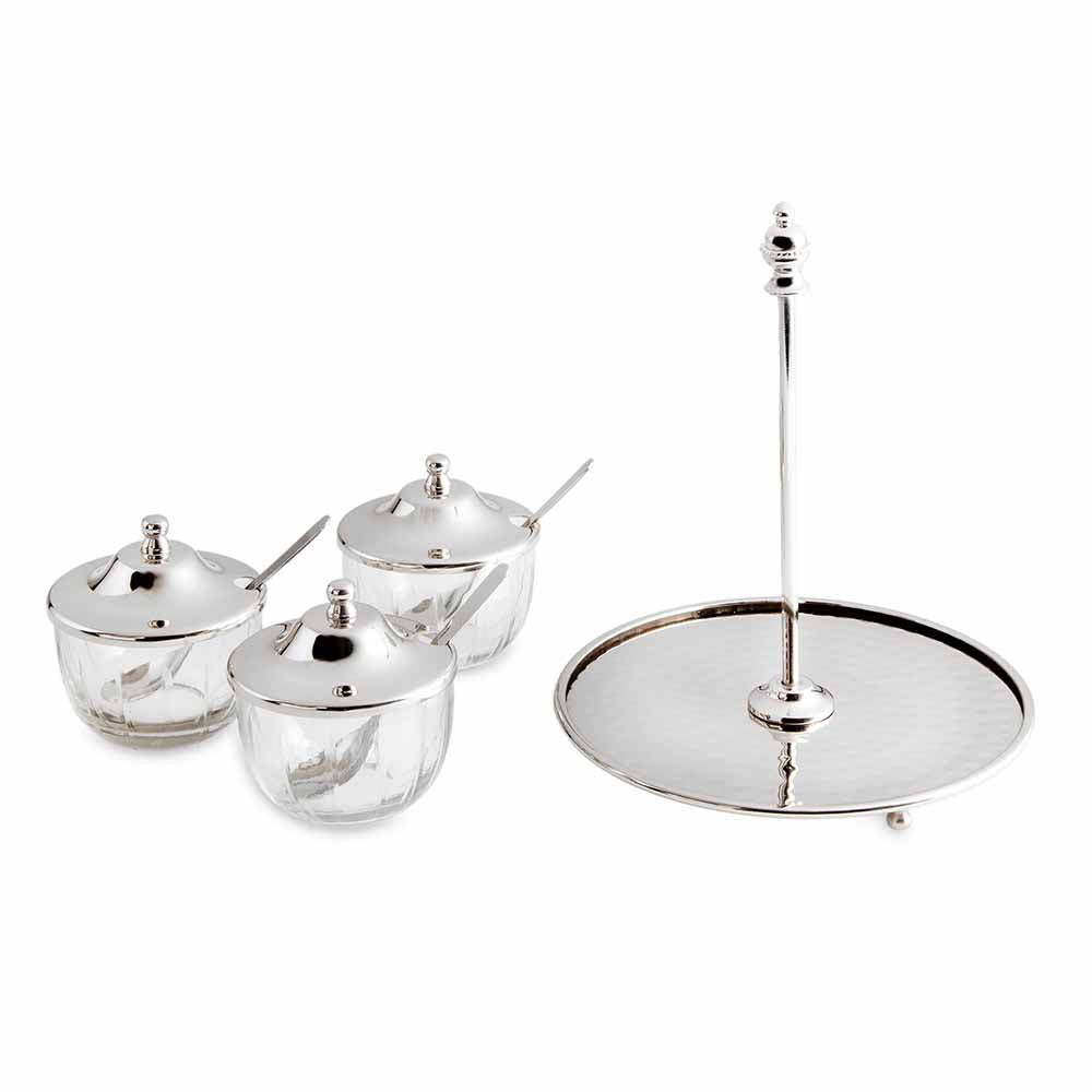 Jumbo Alula Standlı 3'lü Baharat Seti 16,5x16,5x18,5 cm
