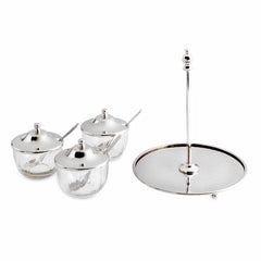 Jumbo Alula Standlı 3'lü Baharat Seti 16,5x16,5x18,5 cm
