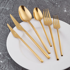 Jumbo 5500 Titanyum Gold 12 Kişilik 84 Parça Çatal Kaşık Bıçak Takımı