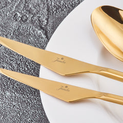 Jumbo 5500 Titanyum Gold 12 Kişilik 84 Parça Çatal Kaşık Bıçak Takımı