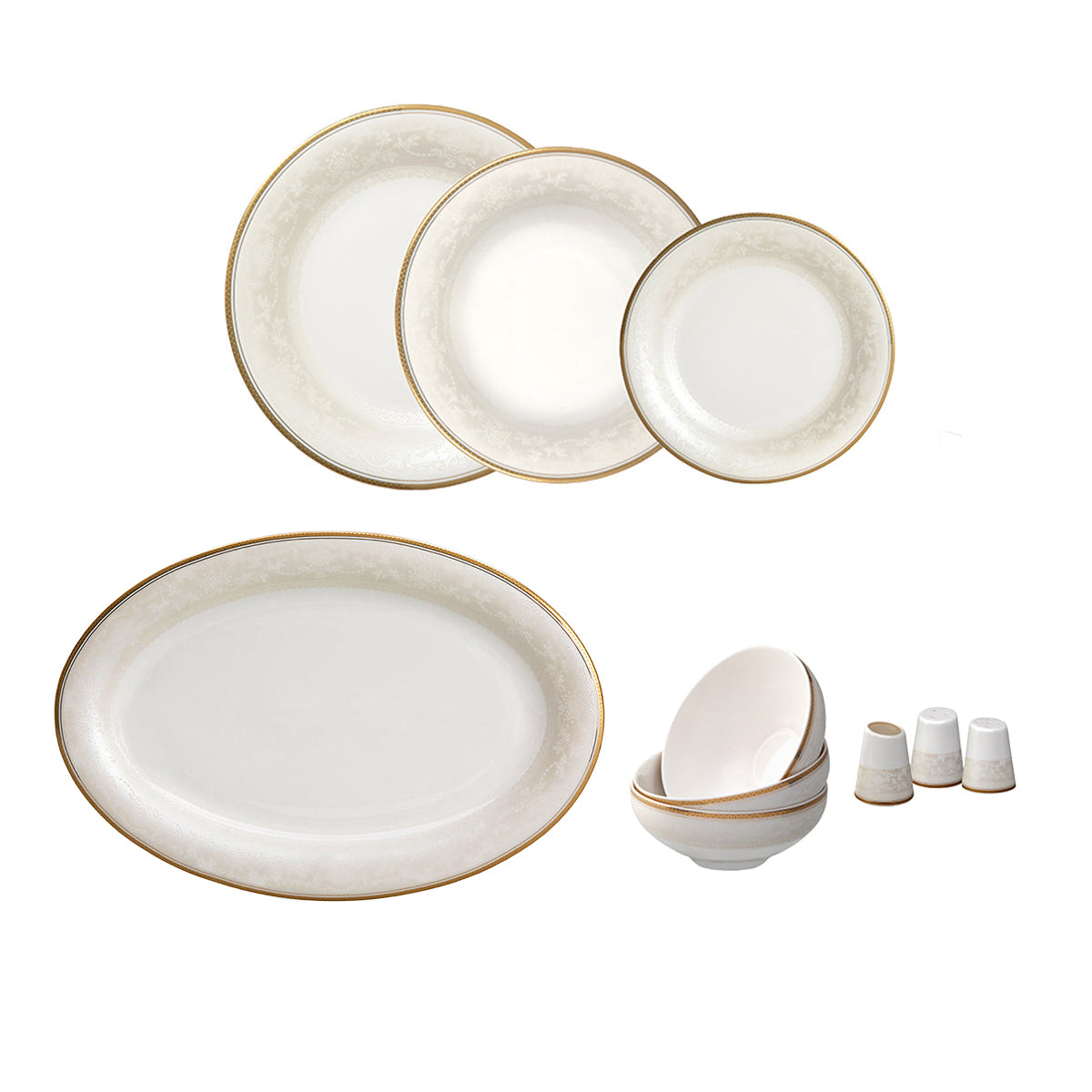 Jumbo Oscar Gold 55 Parça 12 Kişilik Yemek Takımı
