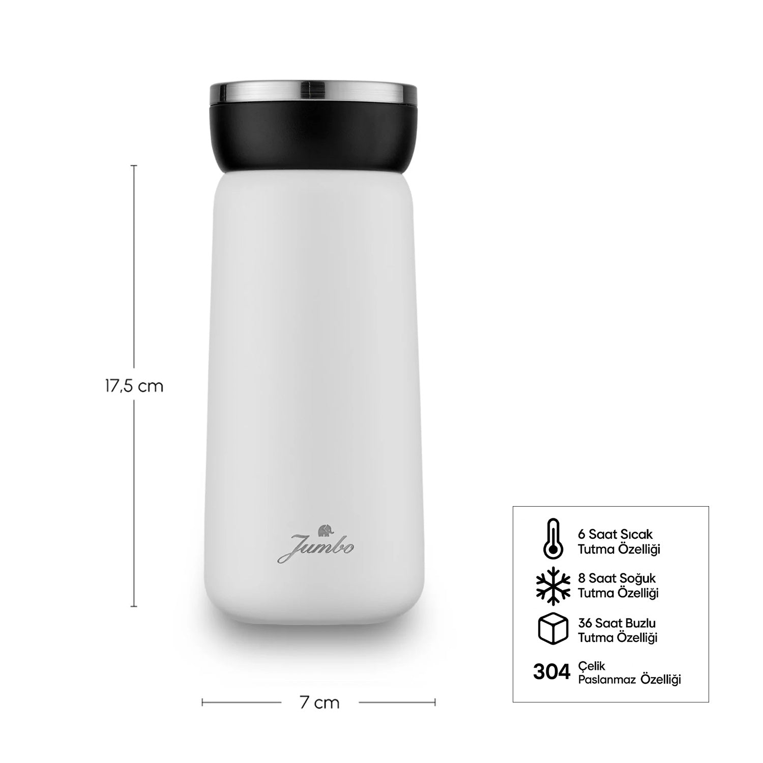 Jumbo Joy Termos Beyaz 350 ml