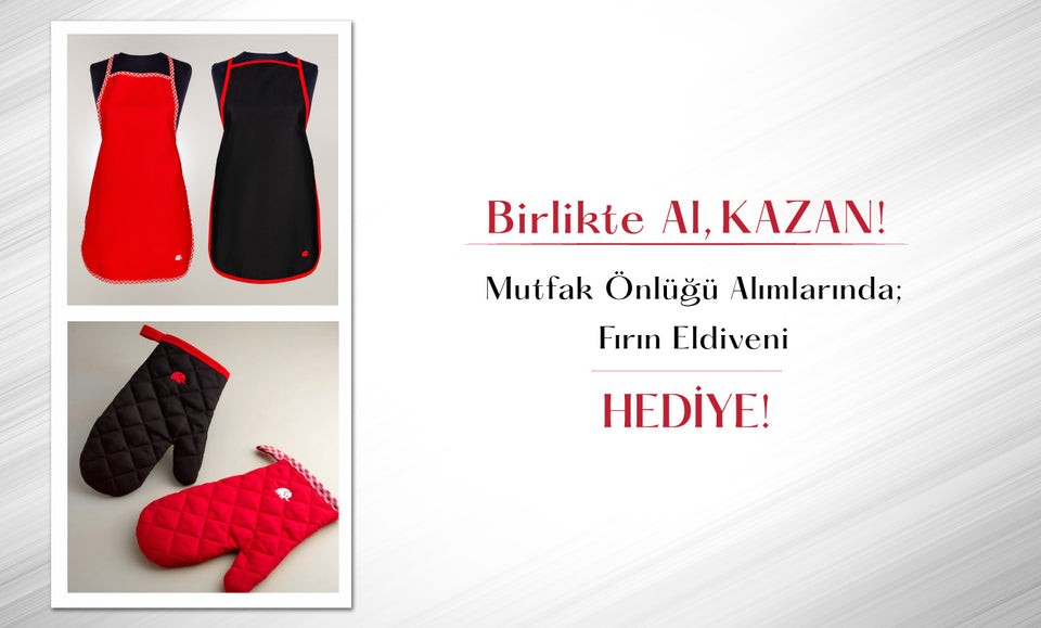 Önlük Alana Eldiven Hediye