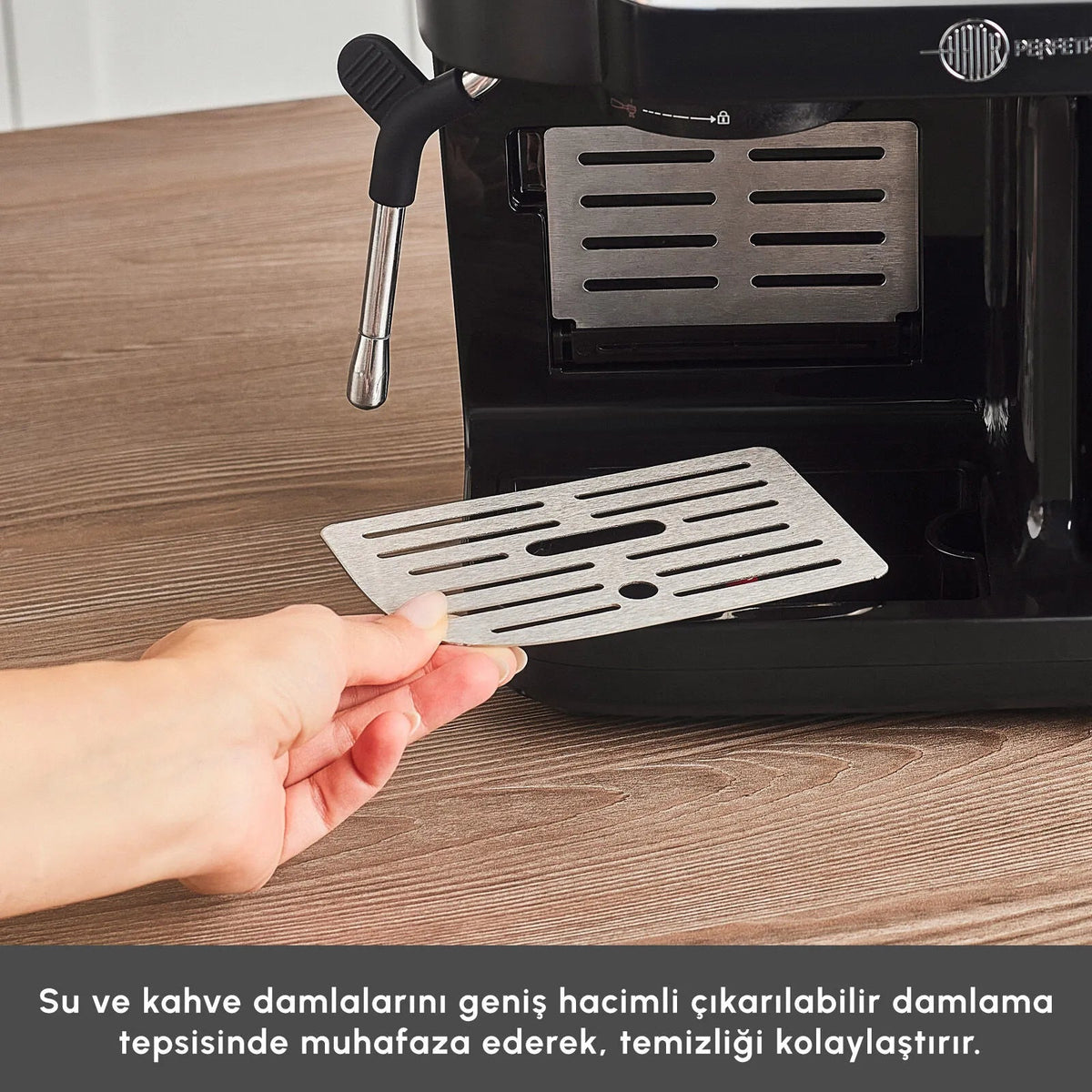 Karaca Hatır Perfetto Espresso ve Türk Kahve Makinesi İnox & 4 Adet Türk Kahve Fincanı Hediyeli