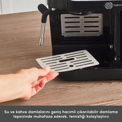 Karaca Hatır Perfetto Espresso ve Türk Kahve Makinesi İnox & 4 Adet Türk Kahve Fincanı Hediyeli