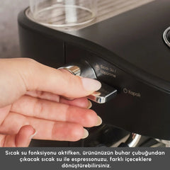 Karaca Hatır Perfetto Espresso ve Türk Kahve Makinesi İnox & 4 Adet Türk Kahve Fincanı Hediyeli