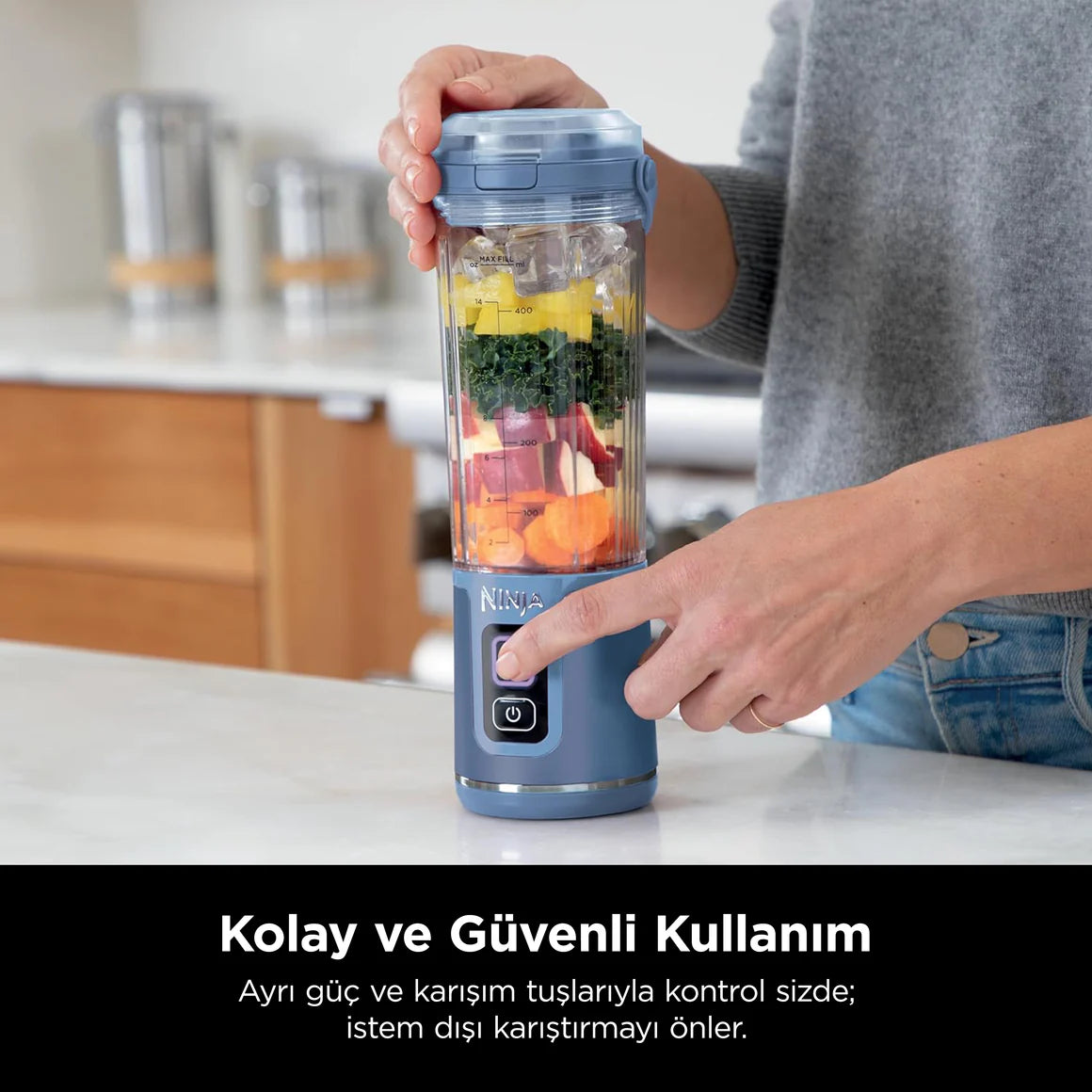 Ninja Blast™ Taşınabilir Blender - Mavi
