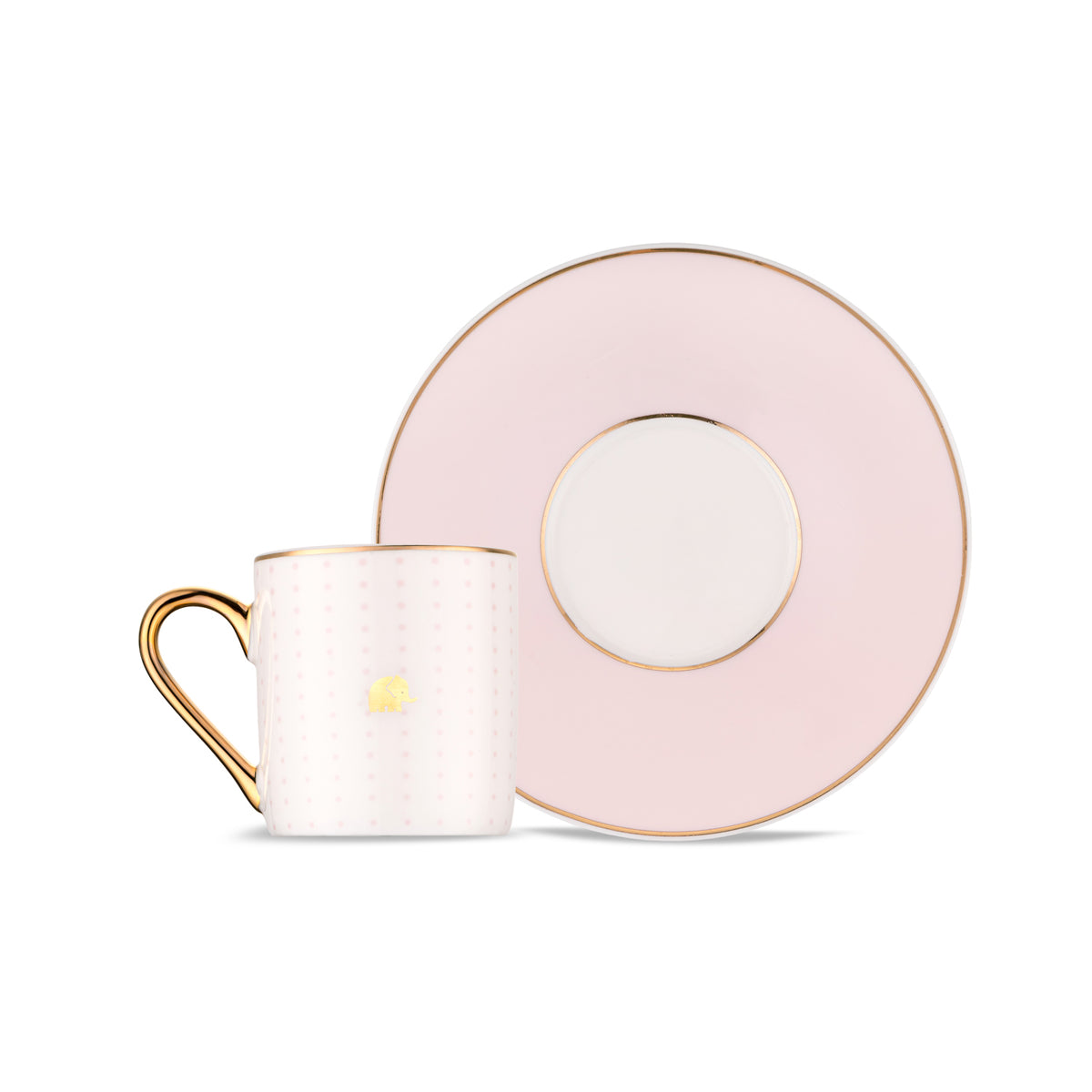 Jumbo Navy Pembe 2'li Kahve Fincan Takımı
