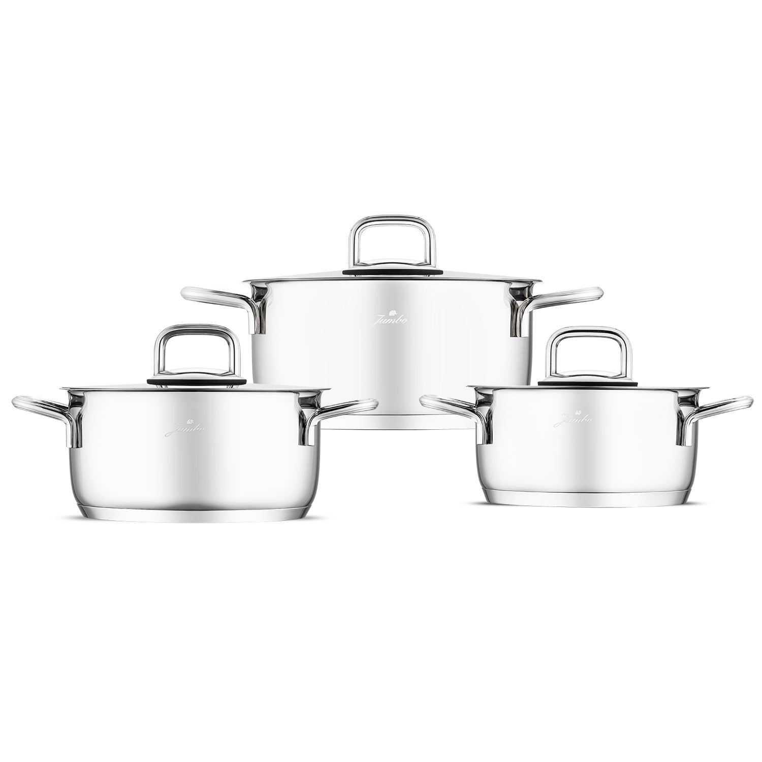 Jumbo Web New Myra 6 Parça İndüksiyon Tabanlı Midi Çelik Tencere