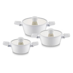 Jumbo Swiss Crystal 19 Parça Light Grey Çeyiz Tencere Seti
