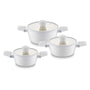Jumbo Swiss Crystal 6 Parça Light Grey Midi Tencere Seti
