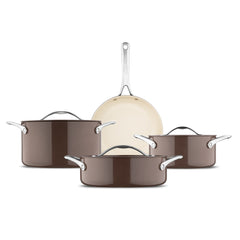 Jumbo Palencia Swiss Crystal Brown 7 Parça Tencere Seti
