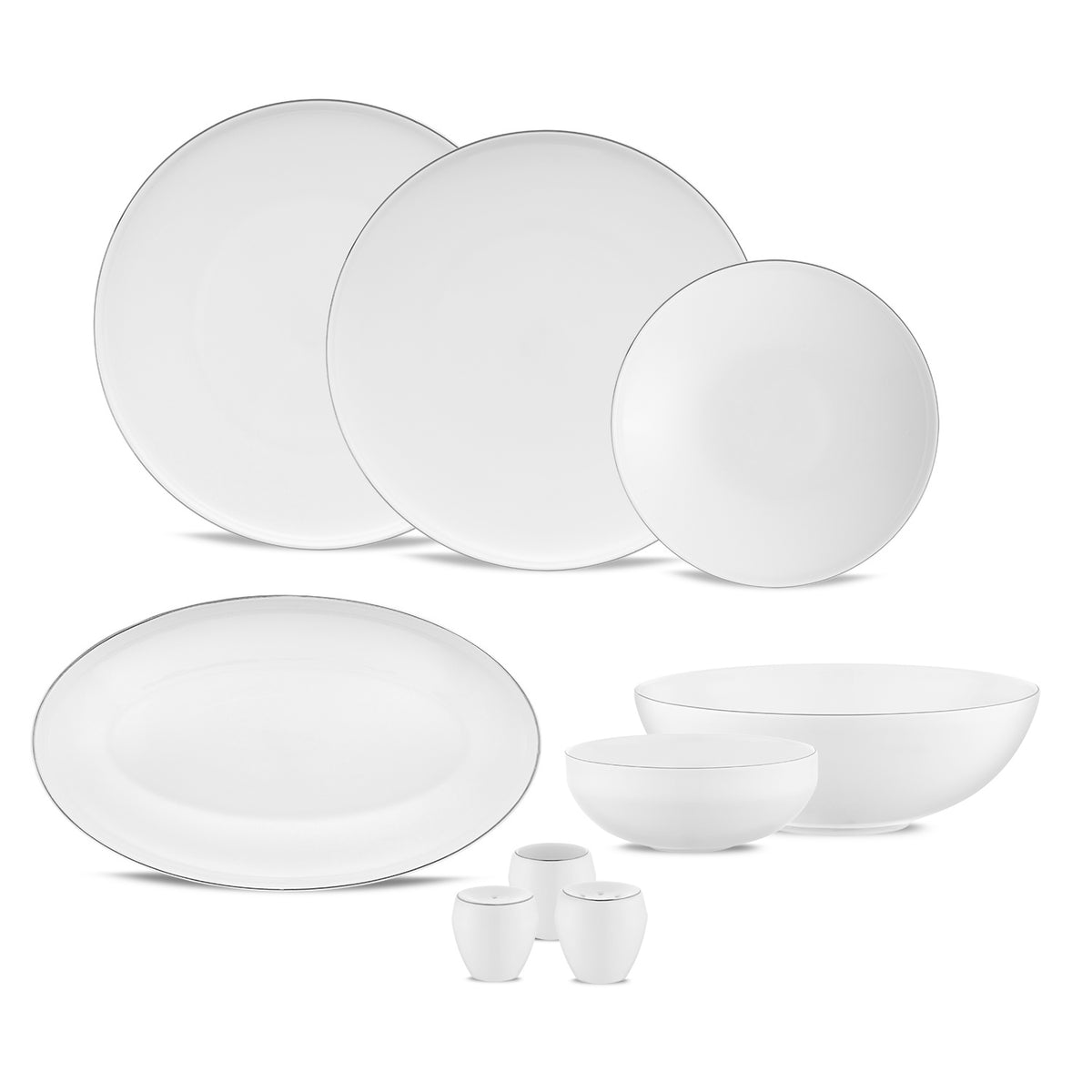 Jumbo Belle Platin 55 Parça 12 Kişilik Yemek Takımı