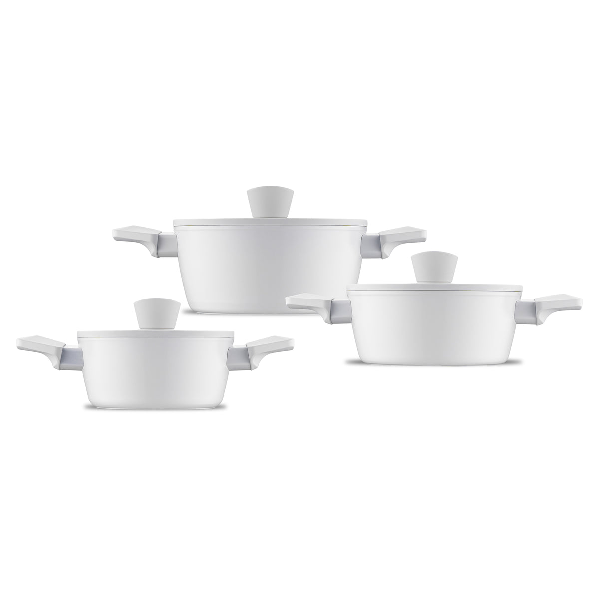 Jumbo Swiss Crystal 6 Parça Light Grey Midi Tencere Seti