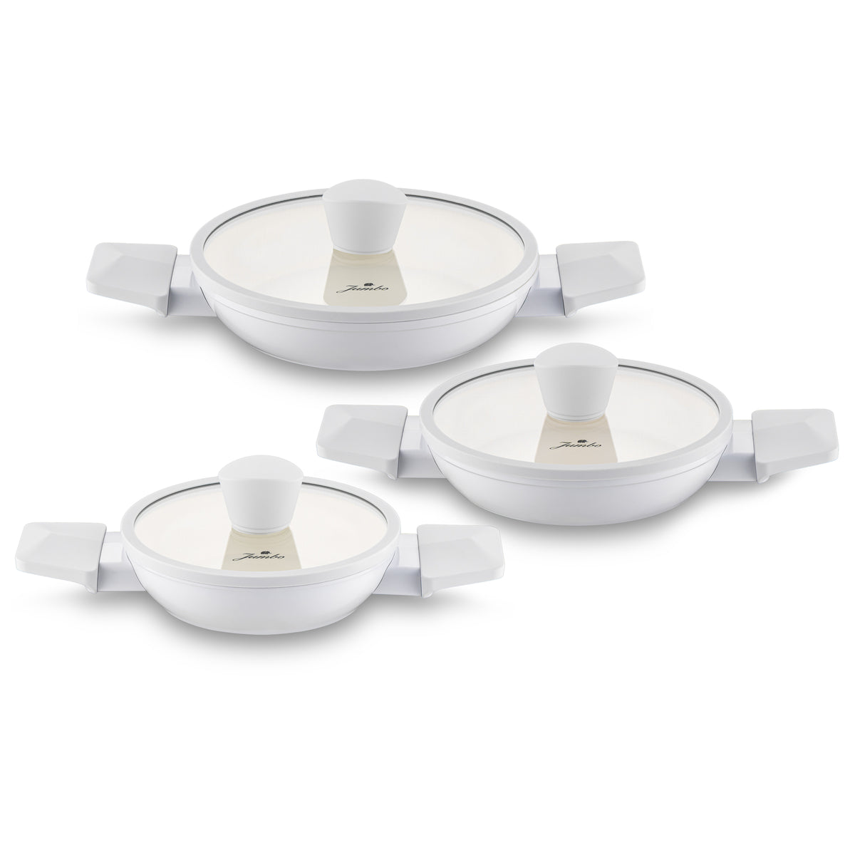 Jumbo Swiss Crystal  6 Parça Light Grey Sahan Seti