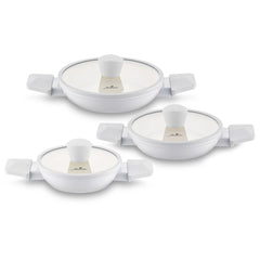Jumbo Swiss Crystal 19 Parça Light Grey Çeyiz Tencere Seti