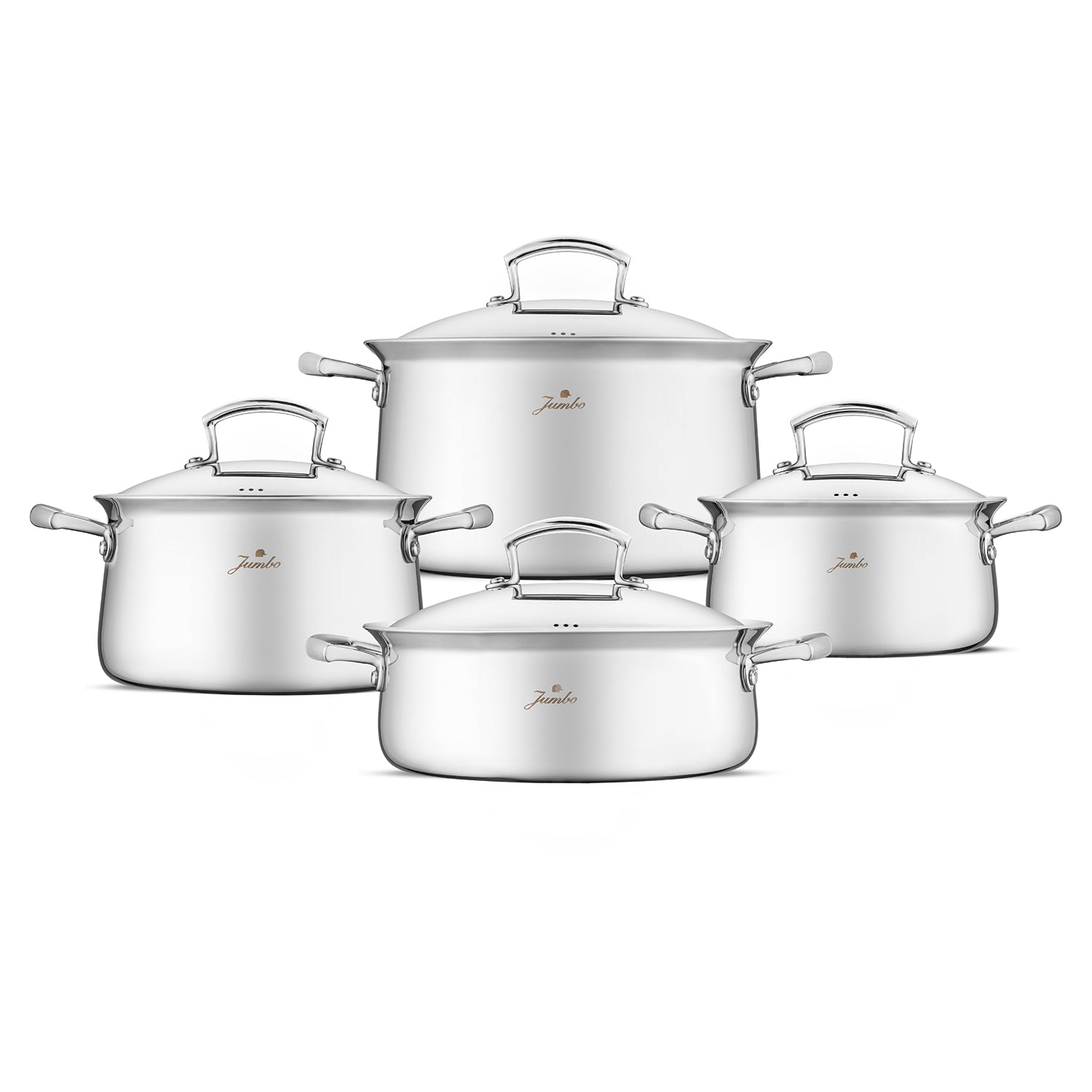 Jumbo Flame 5PLY 8 Parça Tencere Seti