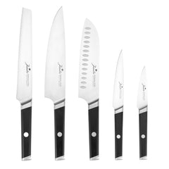Jumbo Katana Standlı 6 Parça Alman Çeliği Siyah Bıçak Seti