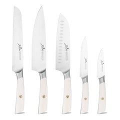 Jumbo Katana Standlı 6 Parça Alman Çeliği Beyaz Bıçak Seti