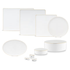 Jumbo Simple 59 Parça 12 Kişilik Yemek Takımı Gold