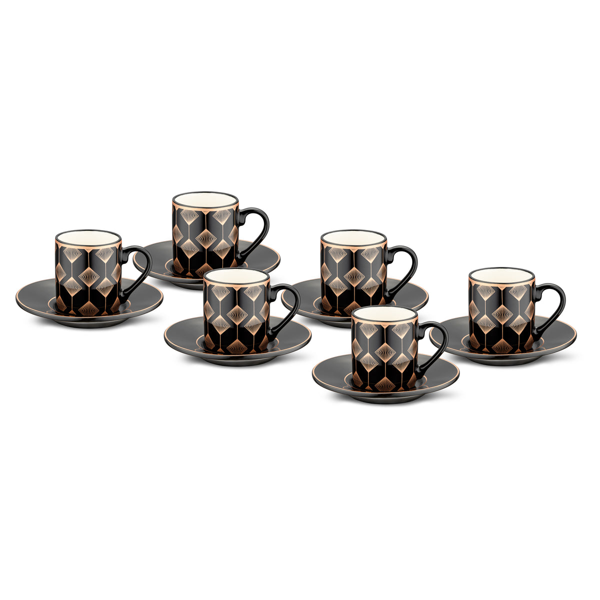 Jumbo Ashen 6 Kişilik  Kahve Fincan Takımı