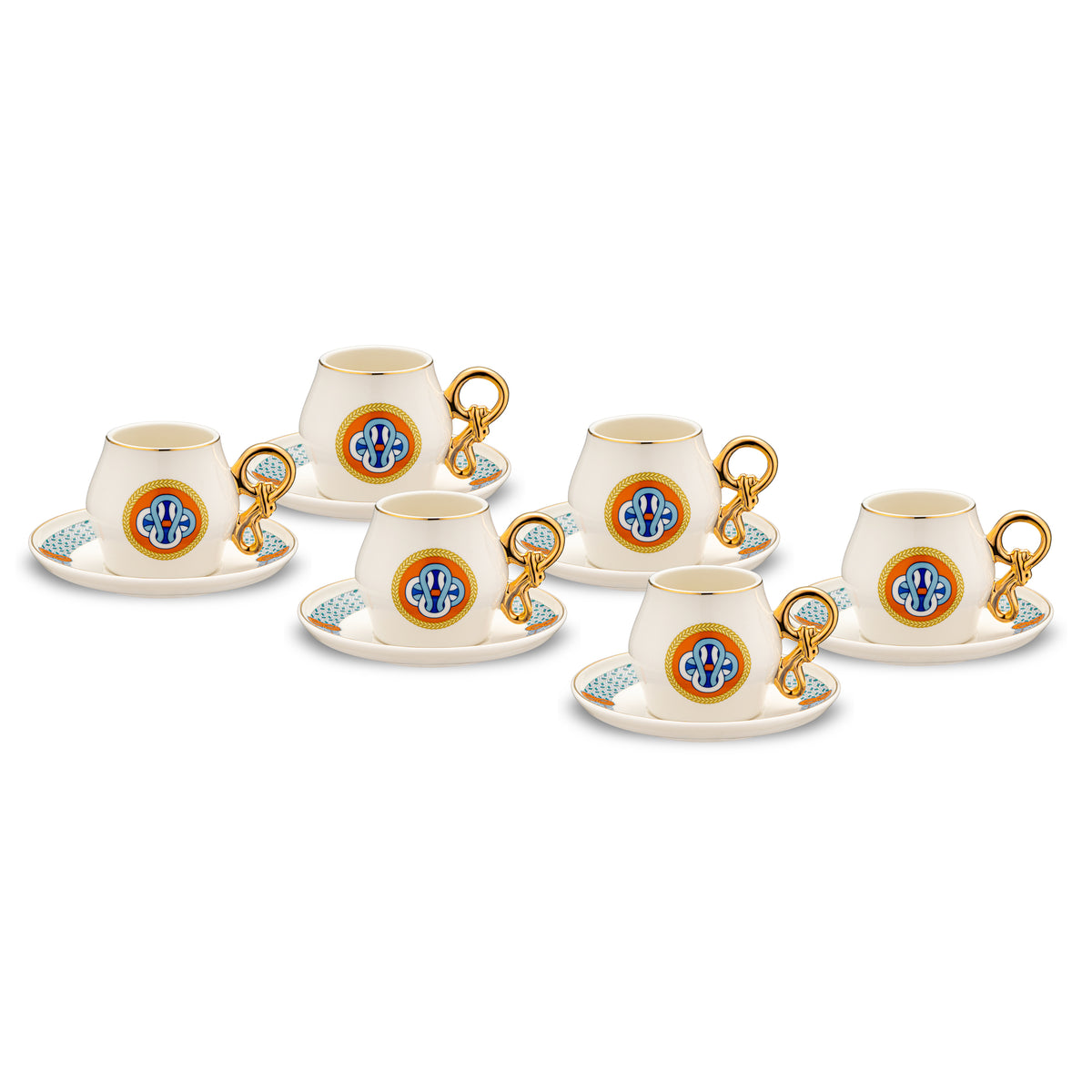 Jumbo Tide 6 Kişilik Kahve Fincan Takımı